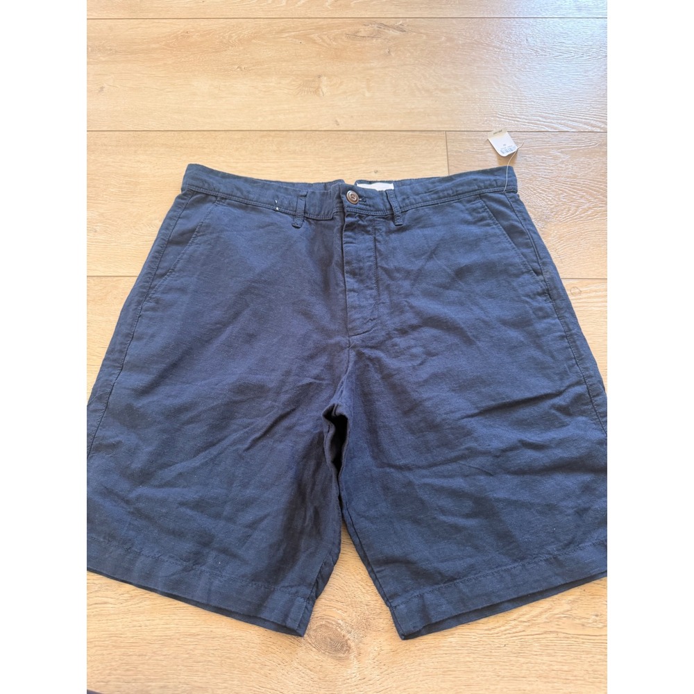 Gap Linen Blend Shorts Mens 33 Navy Blue 10 Inch Inseam NWT 352